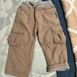 Tucker + Tate 2T khaki lined cargo pants EUC toddler boy